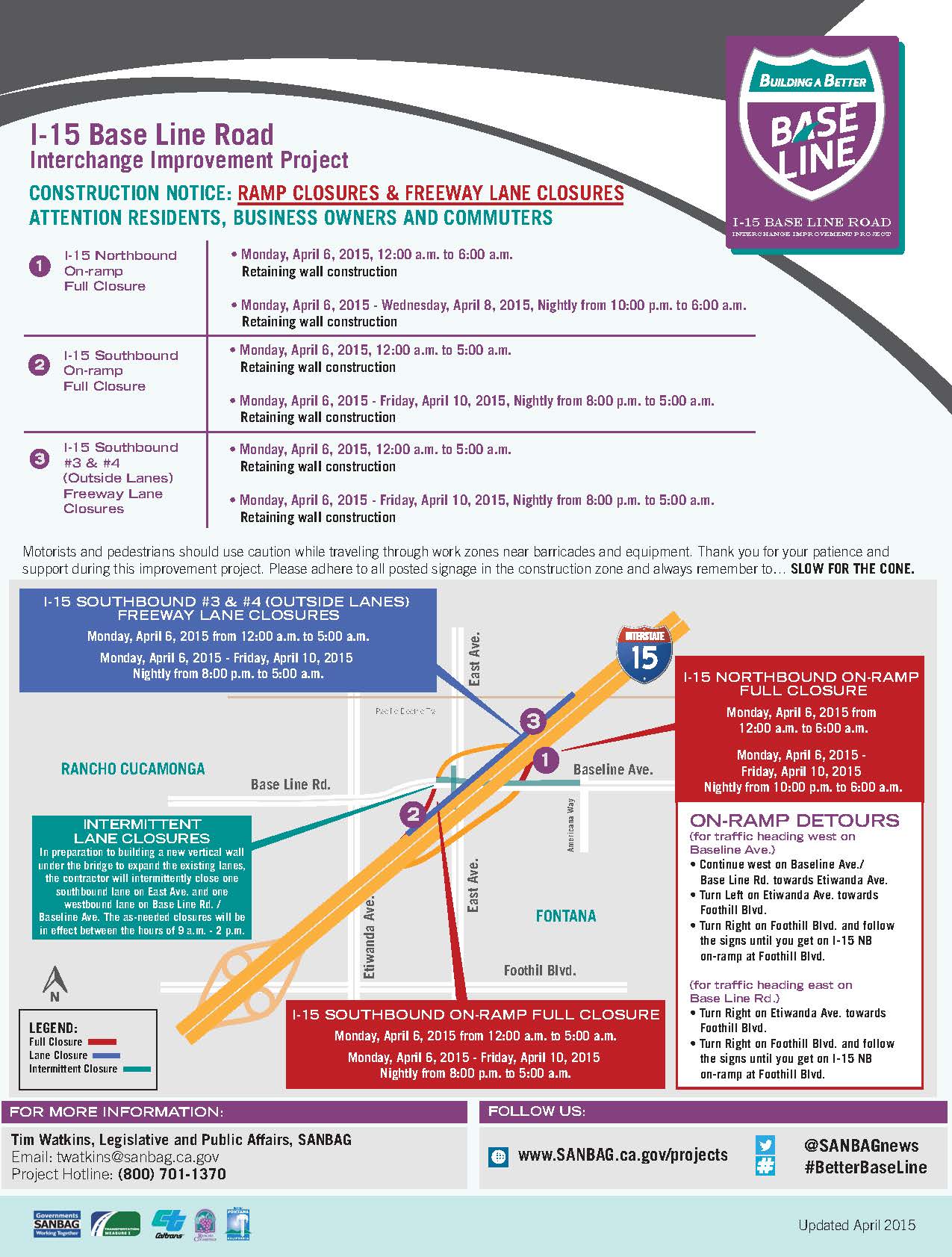 I-15 Closures 04.06.15