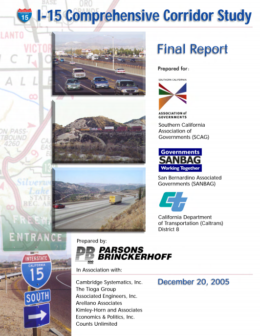 I-15 Comprehensive Corridor Stufy (2005)