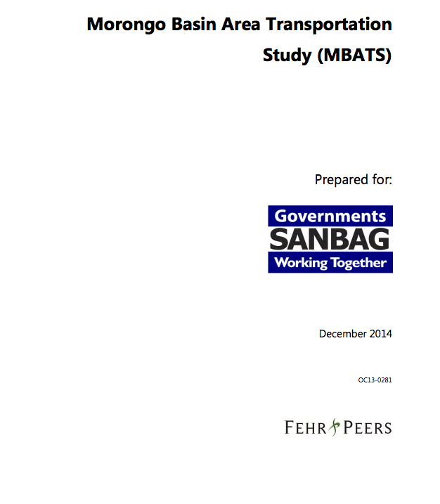 Morongo Basin Area Transportation Study (2014)