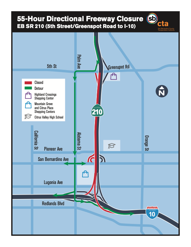 SR210 Full Closures EB