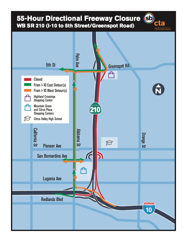 SR210 Full Closures WB