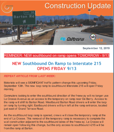Barton Construction Update Sep 13