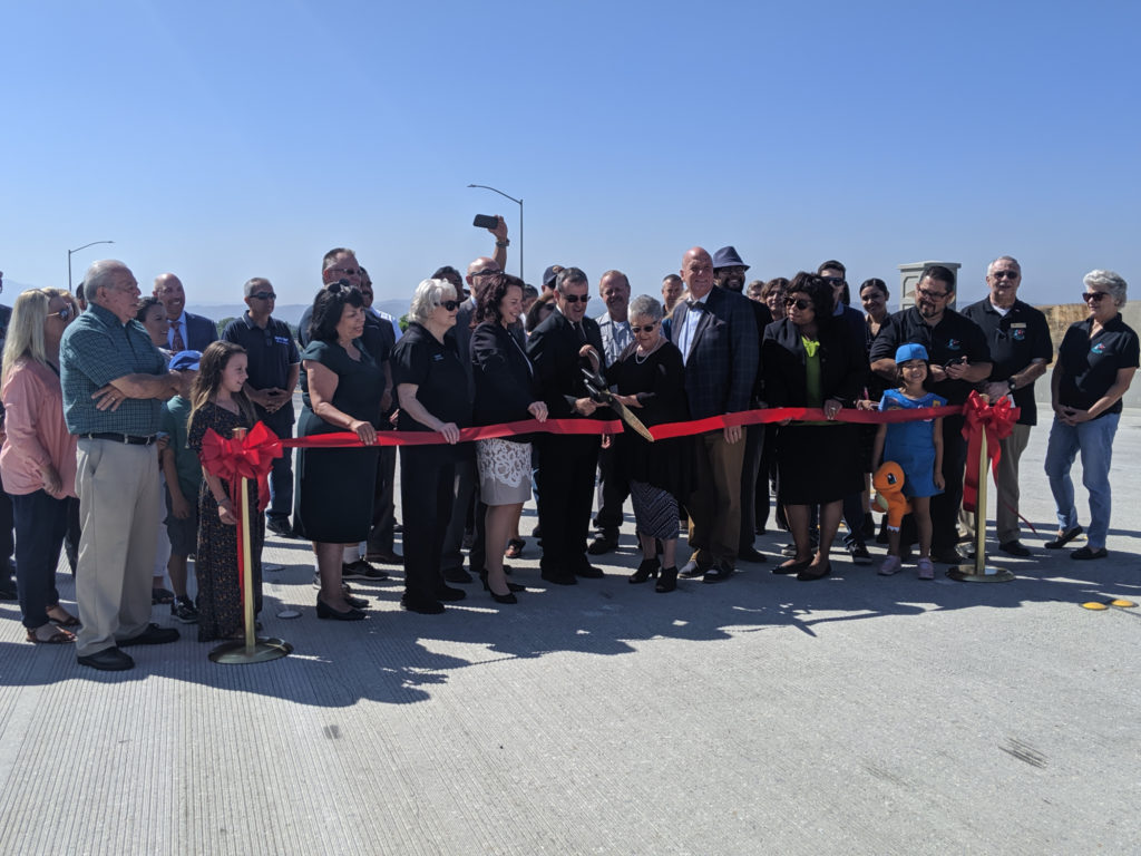 Montclair Mayor and SBCTA Board Member John Dutrey hosting the opening of the new Monte Vista Avenue Bridge 