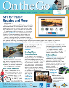 Image of July issue of On the Go for Commuters