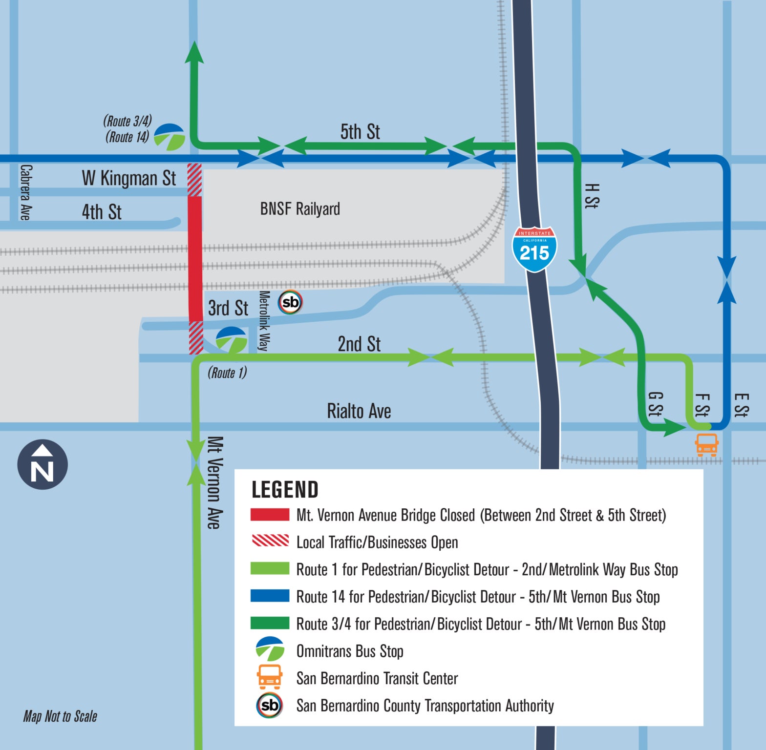 Mt. Vernon Bridge Avenue Detour Information SBCTA