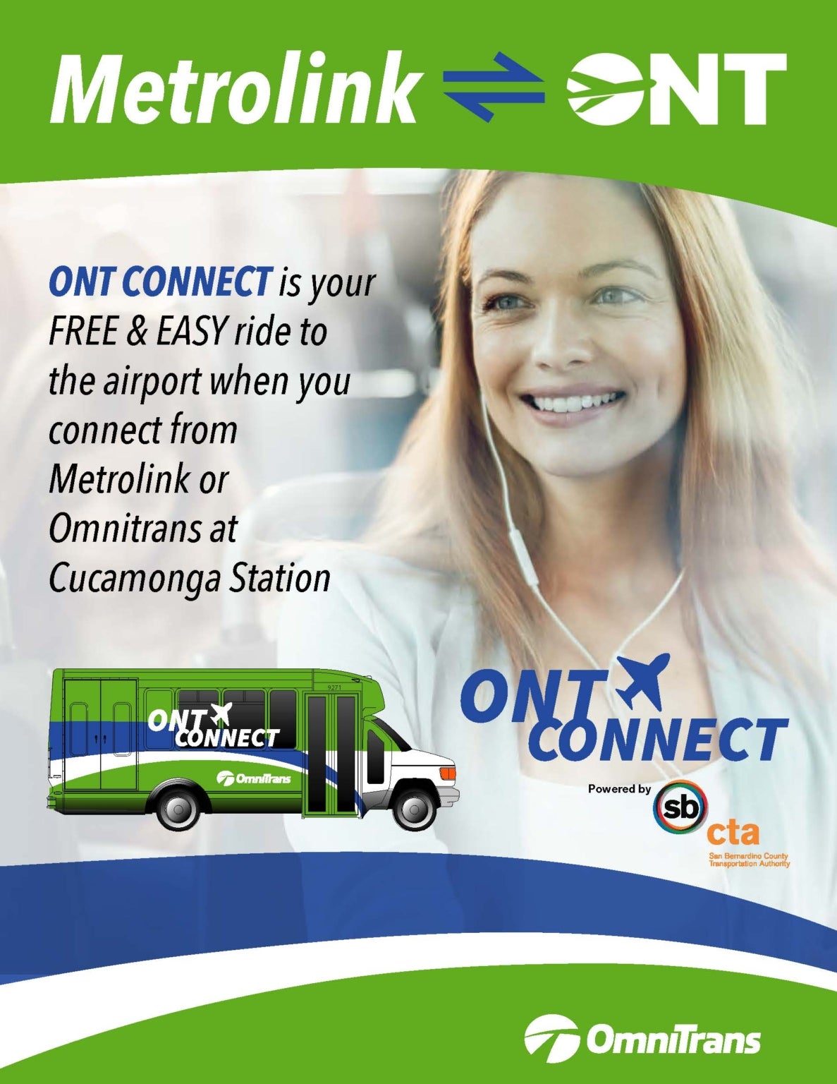 ONT Connect Shuttle Service Links Cucamonga Metrolink Station with