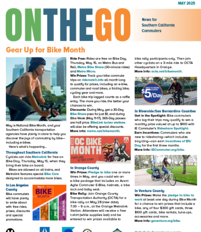 On the Go Commuters Newsletter May June